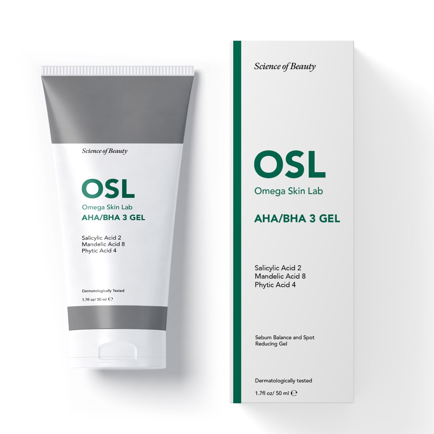 Osl Omega Skin Lab Yağlı ve Gözenekli Ciltler Için Sebum Düzenleyci Jel - Aha/Bha 3 Gel 50ml - Osl Omega Skin Lab